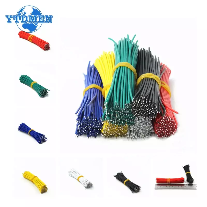 120PCS 24AWG Tin-Plated Breadboard PCB Solder Cable 24AWG 8cm Fly Jumper Wire Tin Conductor Wires Diy Electronic Connector Wire
