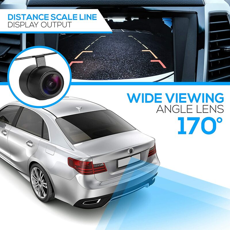 Cámara de visión nocturna HD para coche, dispositivo de visión trasera, gran angular de 170 °, resistente al agua, CCD, LED, Monitor de respaldo Universal, novedad