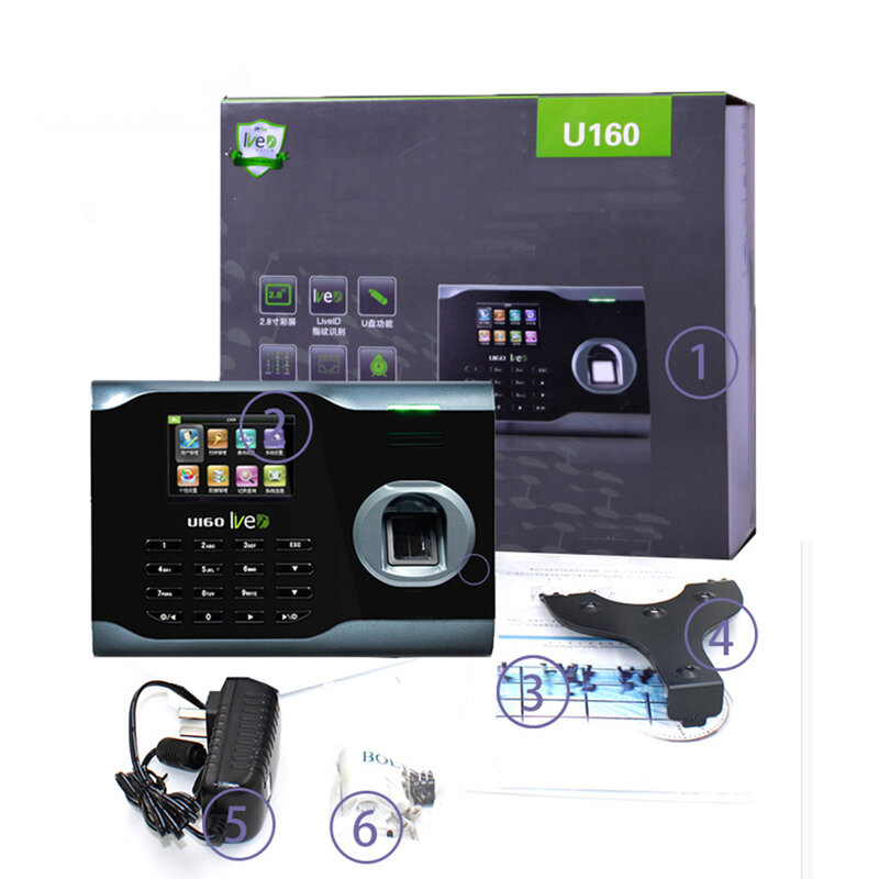 U160 Biométrico Fingerprint Time Atendimento Opcional 125KHZ Leitor de Cartão RFID WIFI TCP/IP USB Fingerprint Time Clock Time Recorder