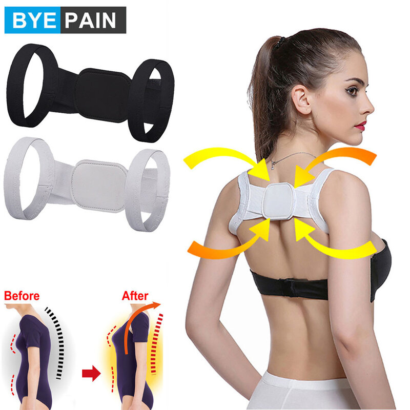 Correttore di postura, supporto per la parte superiore della schiena per supporto per clavicola, piastra per la schiena regolabile, sollievo dal dolore da collo, schiena, spalla