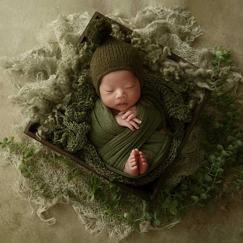 Bunte Quaste falten Leinen Decke Matte Hintergrund für Fotoshooting Zubehör Neugeborene Fotografie Requisiten Studio Fotoshooting Requisiten