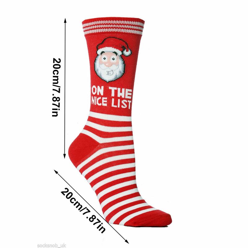 Unisex Novelty Xmas Funny Socks Santa Stockings Christmas Socks Santa Claus Man Woman Lady