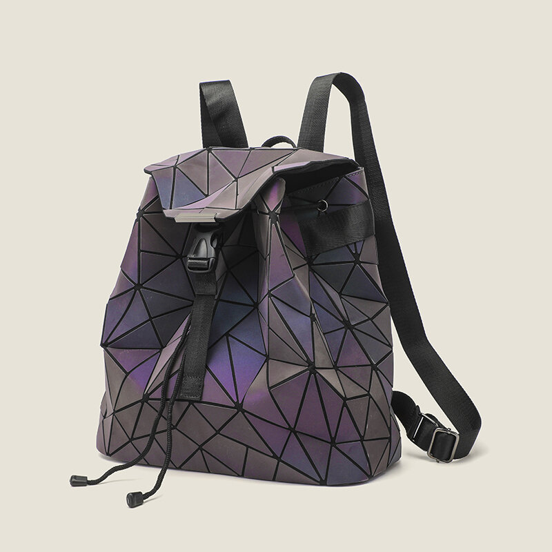 JIOMAY Osobowość Modny plecak Projektant Luksusowa torba Geometryczny plecak damski o dużej pojemności Wysokiej klasy plecak podróżny z teksturą