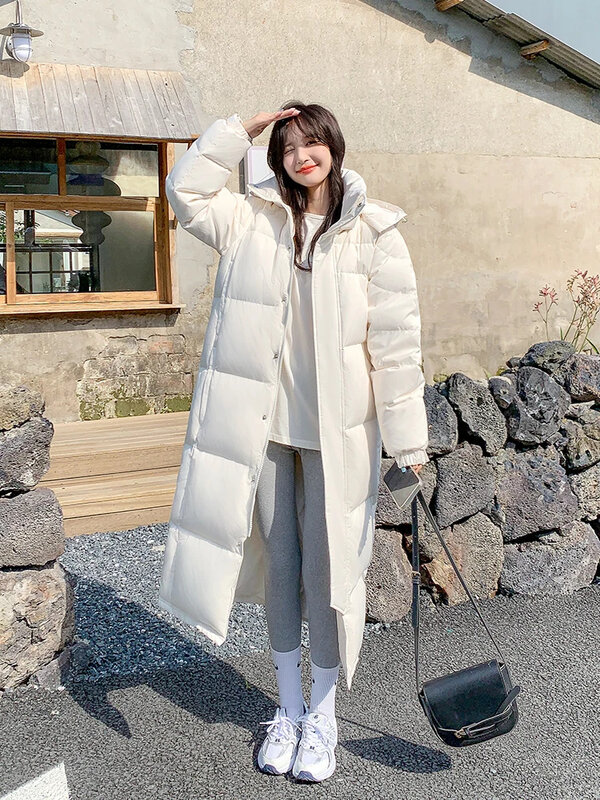 Women's Down Jacket Female Ultra Long Thick Winter Coat Women Puffer Jackets Cold Resistant Minus 30 Degrees Celsius Outwears