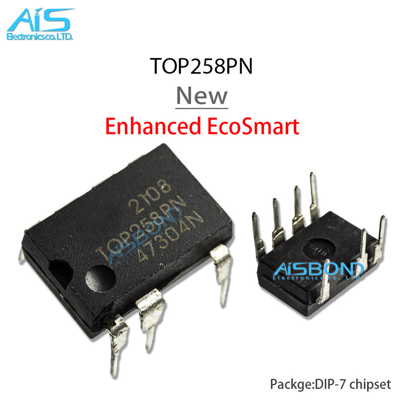 10Pcs/Lot New TOP258PN TOP258P TOP258 258PN DIP-7 Enhanced EcoSmart IC