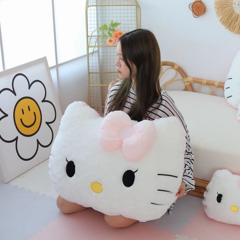 Heißer Verkauf Sanrio Hallo Kitty Kawaii Plüsch Kissen Spielzeug Anime kt Katze ausgestopfte Plüsch puppen Schlafs ofa nach Hause weich für Kind Mädchen Weihnachten Geschenke