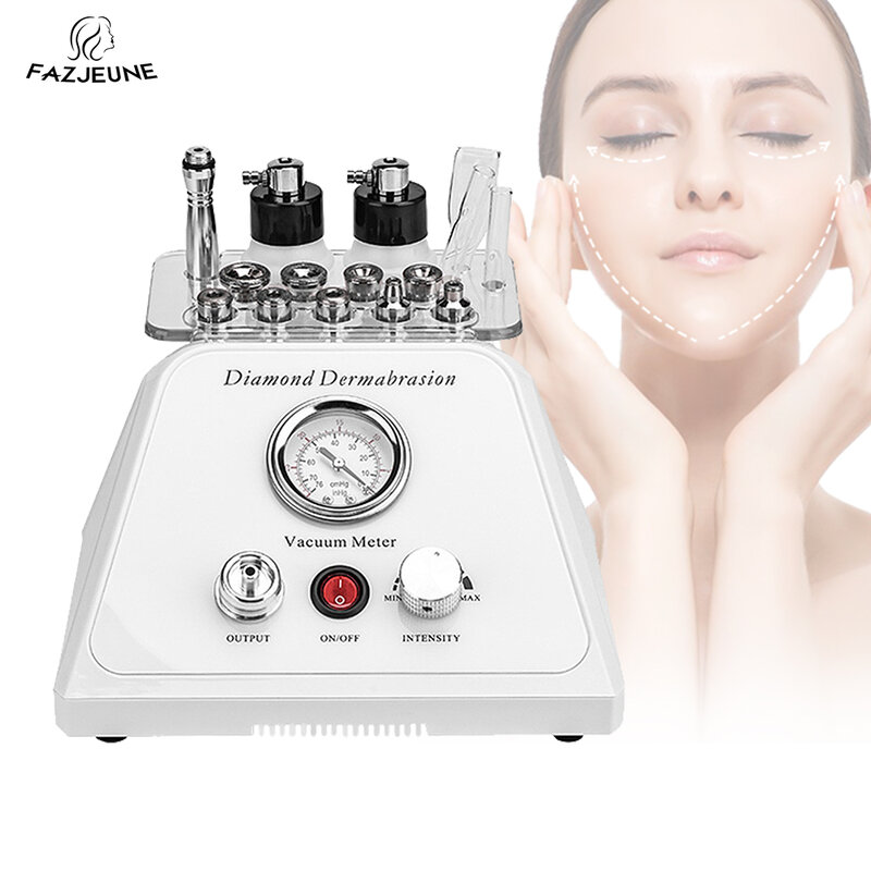 New Diamond Microdermabrasion เครื่องขัดผิวหน้า Dermabrasion อุปกรณ์สูญญากาศกำจัดริ้วรอย Peeling Skin Care เครื่องมือ