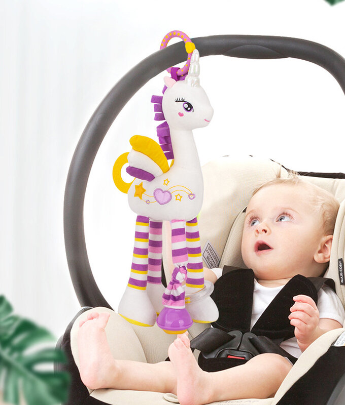 Recém-nascidos Stroller Pendurado Brinquedos, Pram Toy, Carriage Plush, Stuff Bell, Jogos de Desenvolvimento, Criança, Bebês, 0-12 Meses