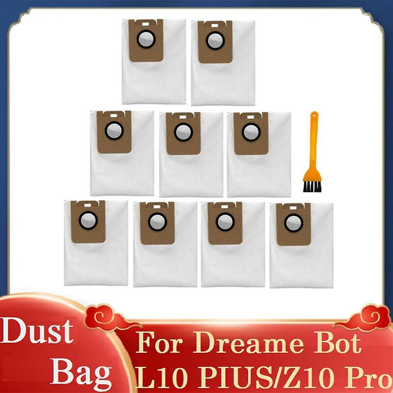 Lot de brosses et sacs à poussière pour Dreame Bot L10 Plus/z10 Pro, 10 pièces