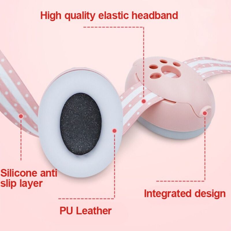 ABS Baby Noise Reduction Earmuffs with Elastic Headband Adjustable Noise Cancelling Headphones Improves Sleep Hearing Protection
