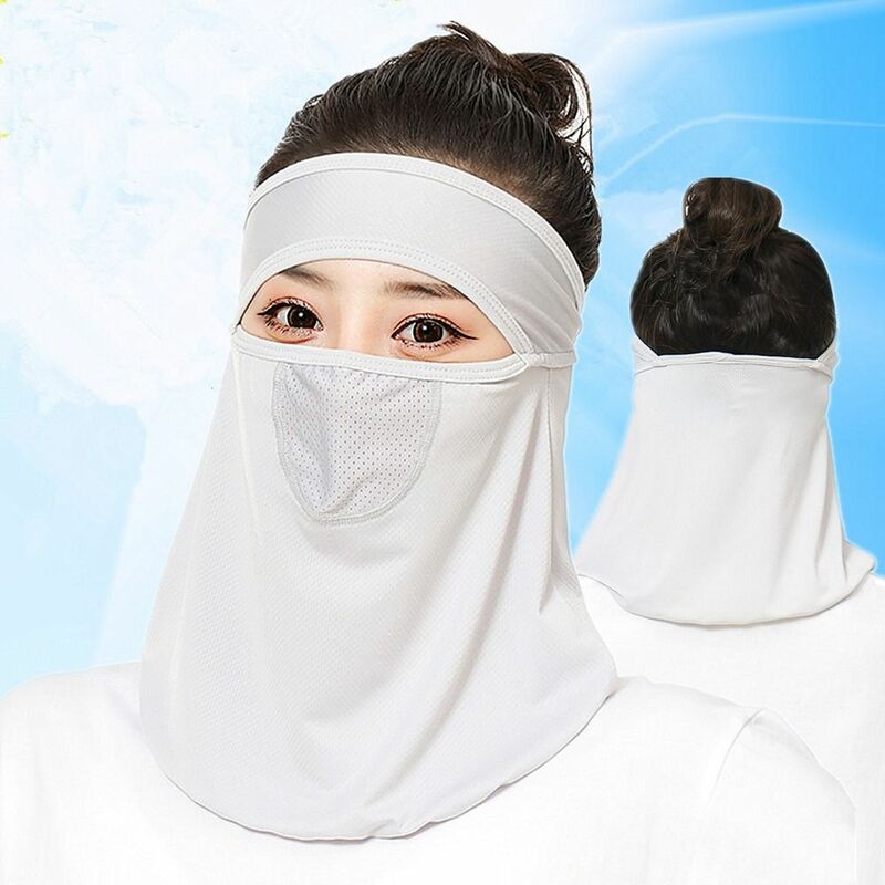 Neck Flap Solid Color Sun Protection Face Cover Summer Sunscreen Mask Men Fishing Face Mask Face Gini Mask Womne Neckline Mask