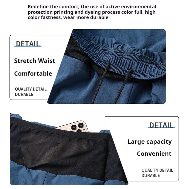 (S-5XL) быстросохнущие шорты для бега для марафона с эластичным поясом для мужчин женщин подростков