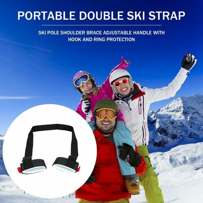 Correas de esquí de nailon, arnés de esquí resistente al desgaste, ajustable, duradero