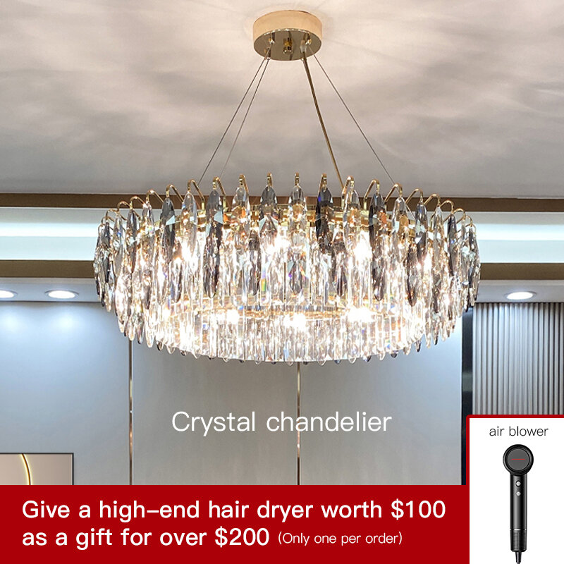 Nowoczesny luksusowy kryształowy żyrandol oświetleniowa lampa LED hotel dekoracja do lobby salon sypialnia