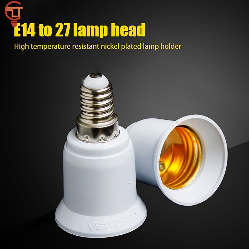 E14 ke E27 soket konversi adaptor, konverter plastik tahan api soket bahan kualitas tinggi, dudukan lampu adaptor bohlam