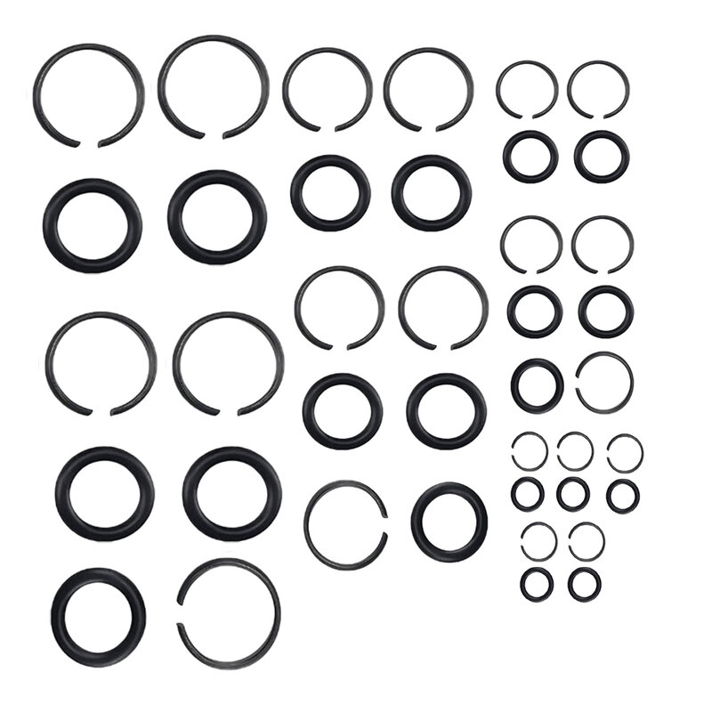 5 Sets Of Pneumatic Impact Wrench Socket Retainer Rings With O-Ring 1/2 3/8 Matal Balck Pneumatic Tools Accessories