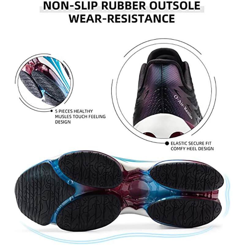 ONEMIX-Zapatillas de correr con cámara de aire para hombre, calzado deportivo de malla transpirable para exteriores, aumento de altura, talla EU 35-47