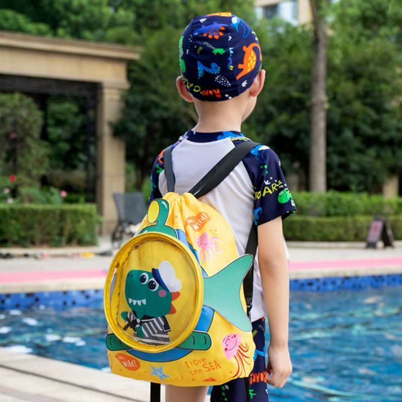 Children's Swimming Bag Cute Animals Beach Backpack For Kids Swimming Bag Girls Beach Pool Swim Wet And Dry Backpack For Outdoor