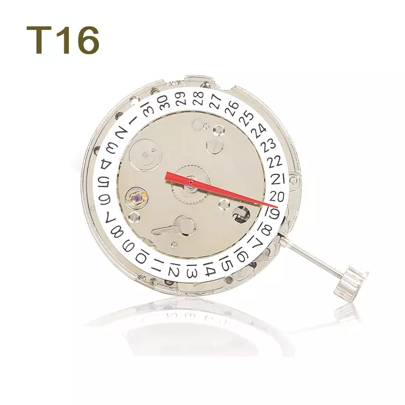 천진 T16 무브먼트 화이트 ST16 3 핸드 날짜, 3 싱글 캘린더 무브먼트 시계 부품, 오리지널 및 신제품