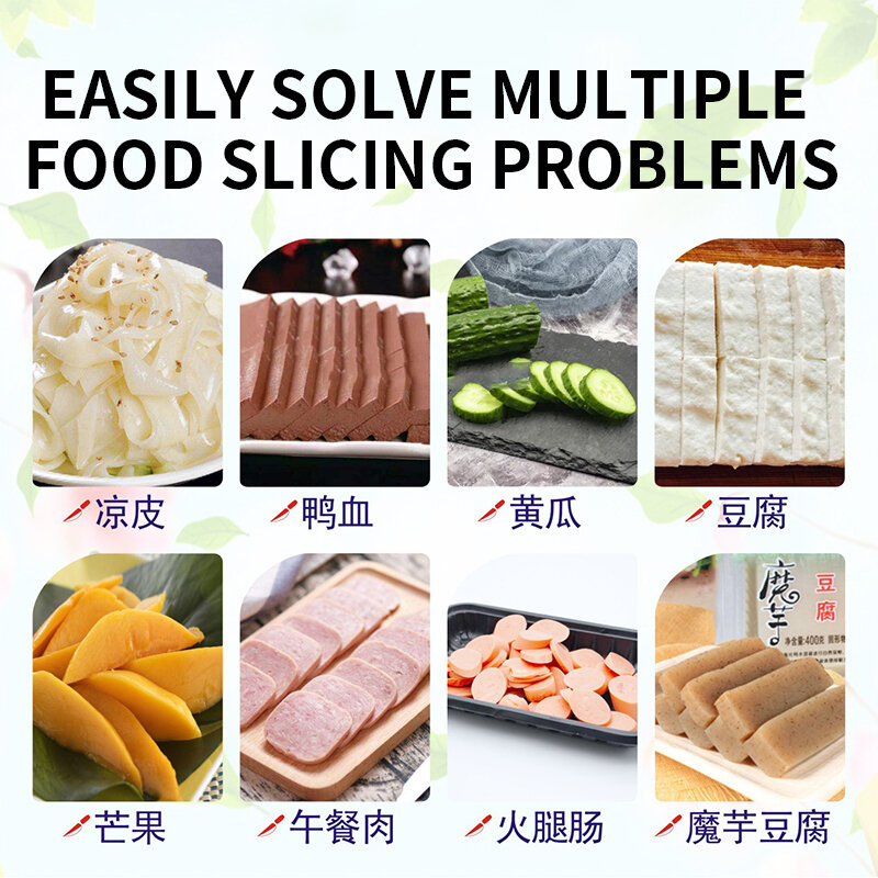 Multi Função Slicing Hand Pressure, Aço Inoxidável Espessado Dupla-Lâmina Sharp Manual Slicer, Vegetais e Fatia de Alimentos Cozidos