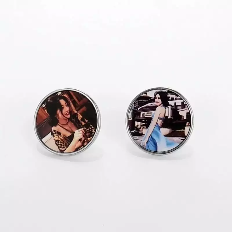 Sublimation Blank Lapel Pin Brooches Square Round Heart Shape Badge Metal Souvenir Gifts for DIY Name Photo Printed