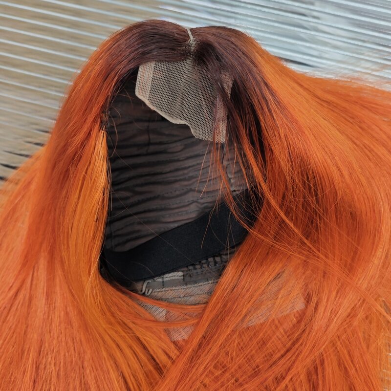 باروكة بوب قصيرة مستقيمة ، شعر بشري ملون ، شعر برازيلي منتوف مسبقًا ، كثافة من ، باروكة دانتيل 2 × 6