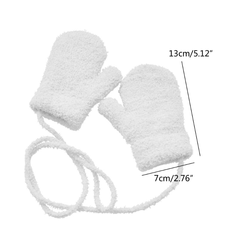 2 Buah Sarung Tangan Hangat Bayi Balita Sarung Tangan Luar Ruangan dengan Panjang untuk Usia 1-3 Tahun QX2D