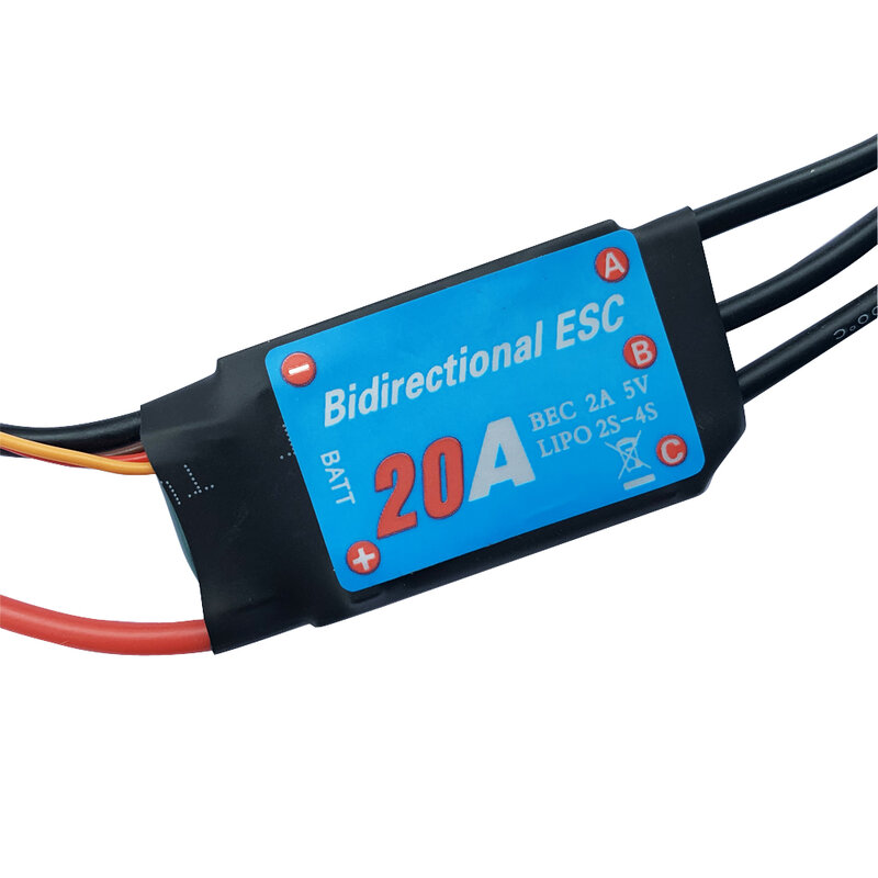20A ESC Bidirectional brushless  for remote control ship pneumatic underwater propelle