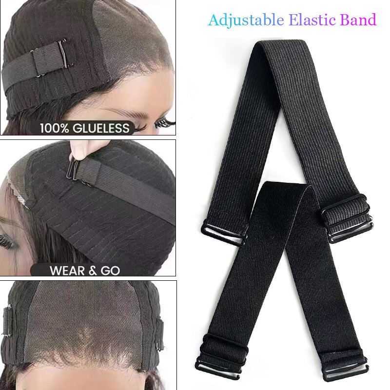 Removable Elastic Band For Wigs 1Pcs Wig Grip For Sewing On Wig Cap Back Adjustable Hair Grip To Hold Wig Black Wig Accessories