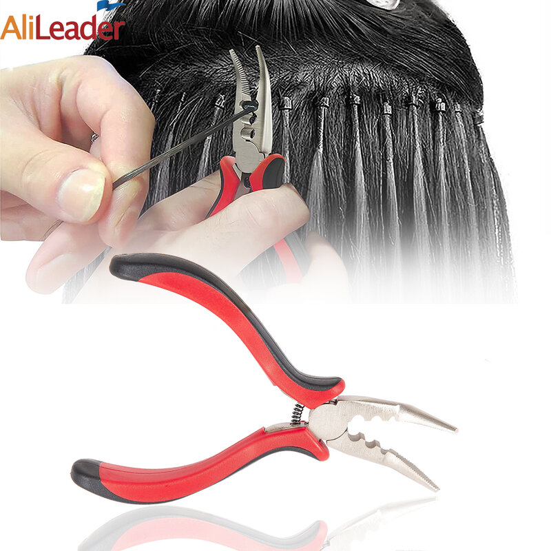 C-Shaped Hair Extensions Tools, Bend Tip Alicates para a extensão do cabelo, cápsula removendo pinças, profissional