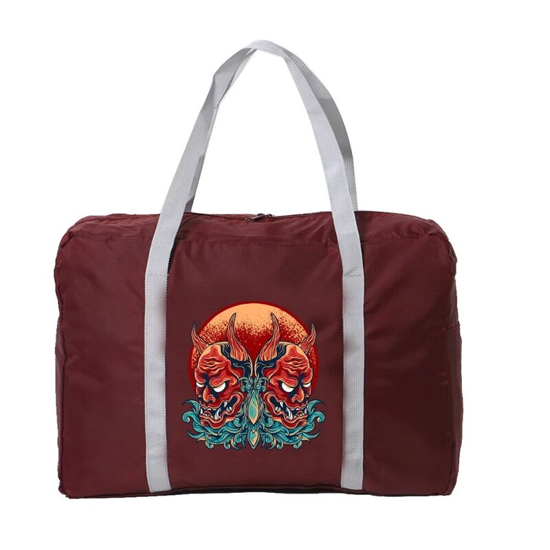 Monster série padrão bolsa de viagem unisex dobrável bolsas organizadores grande capacidade portátil sacos de bagagem acessórios de viagem