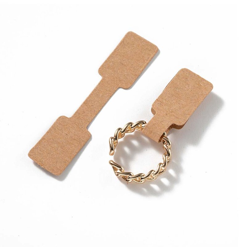 100/200 buah Label harga perhiasan stiker barbel berperekat tampilan anting kalung kartu bahan kemasan Label identifikasi