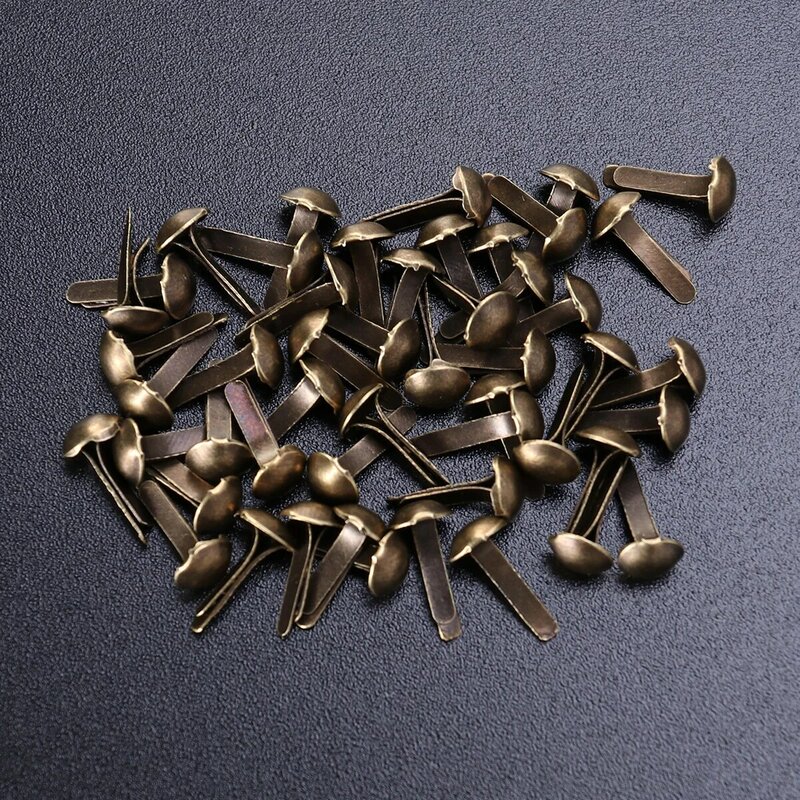 100 stücke DIY Metall Durable Bronze Metall Brads Büro Brads für Scrapbooking Handwerk Machen Stanzen