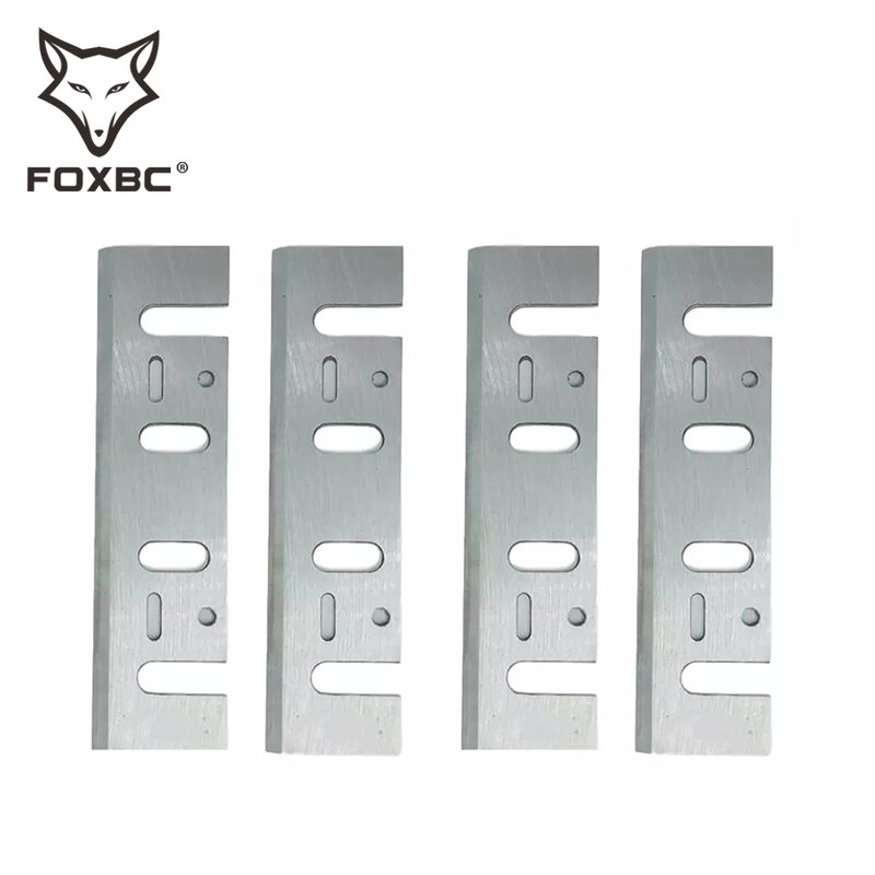 FOXBC-Hoja cepilladora HSS de 110mm, 110mm x 29mm x 3mm para herramienta de cuchillo cepillador interskol R-110/p110-01, 4 Uds.