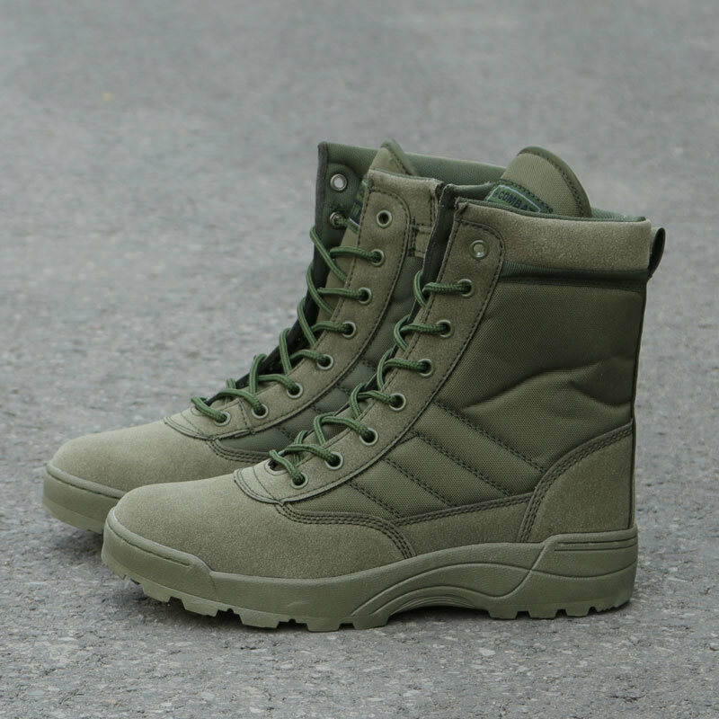 Botas militares táticas masculinas, Força Especial Desert Combat Army Boots, Sapatos de tornozelo para caminhadas ao ar livre, Sapatos de segurança do trabalho masculino