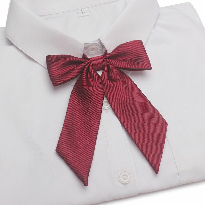 Corbata de sarga de mariposa para mujer, uniforme escolar elegante de temperamento, corbata de lazo de boda, corbata de estilo coreano para estudiantes