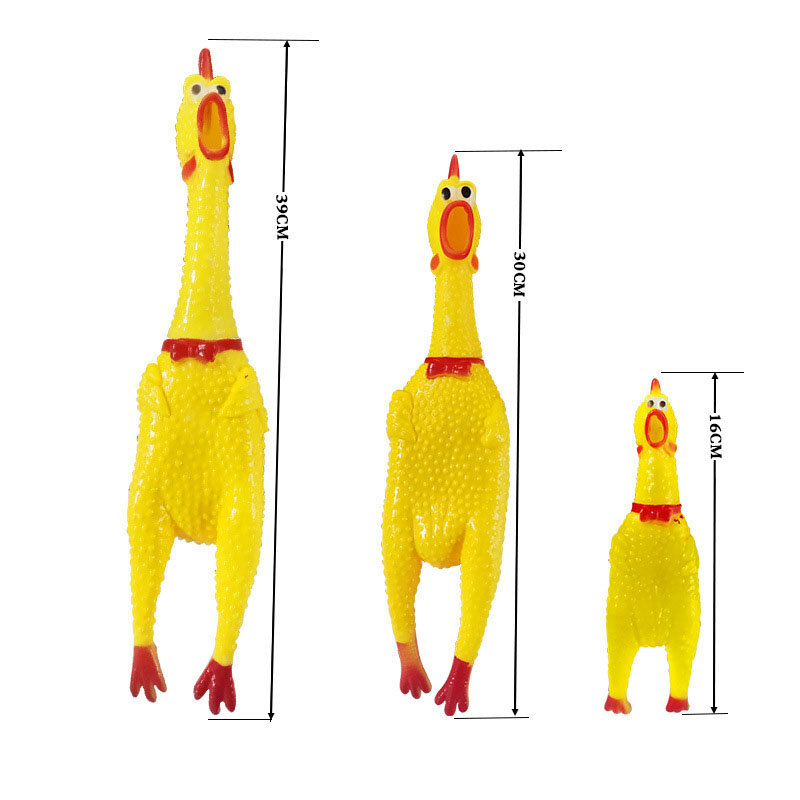 1Pcs Funny Stress Reliever Prank Toys Screaming Chicken Pet Supplies Squeeze Sound Toy Plastic Creative Squeaky for Gift