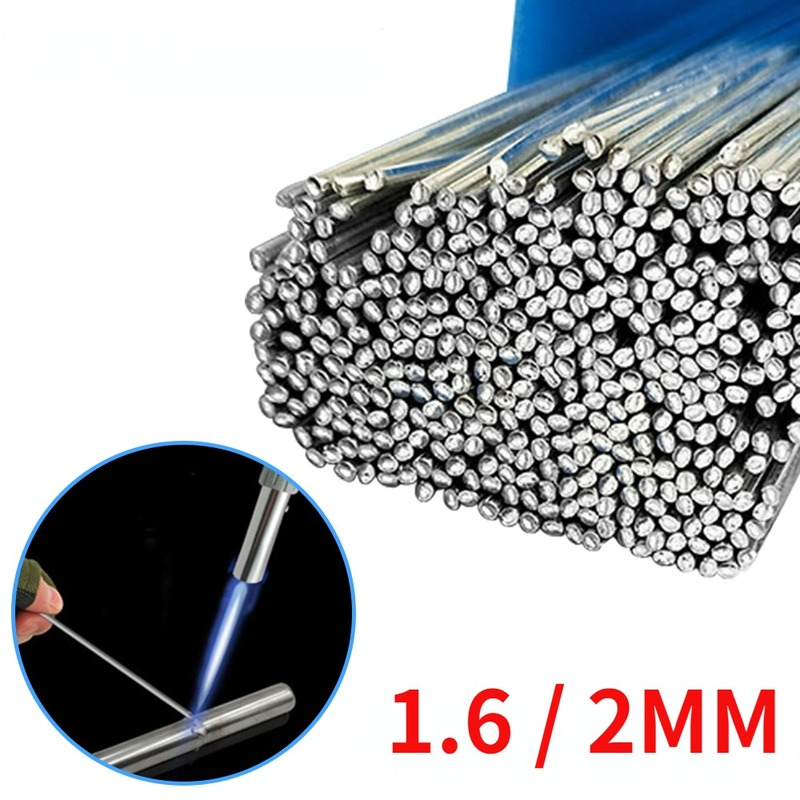 10 Buah Suhu Rendah Mudah Meleleh Aluminium Universal Batang Las Perak Batang Kawat Cored Solder Tidak Perlu Bubuk Solder Batang Las