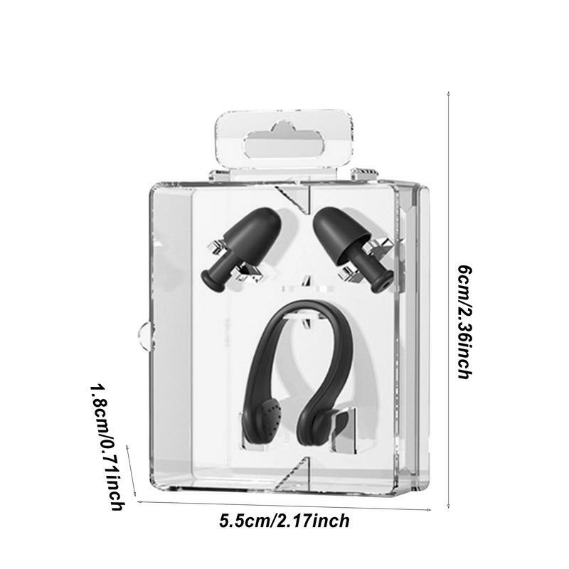 Zacisk na nos do pływania ucho nos pakiet pudełko ochronne wygodny wodoodporny profesjonalny pływak wielokrotnego użytku zatyczki do uszu