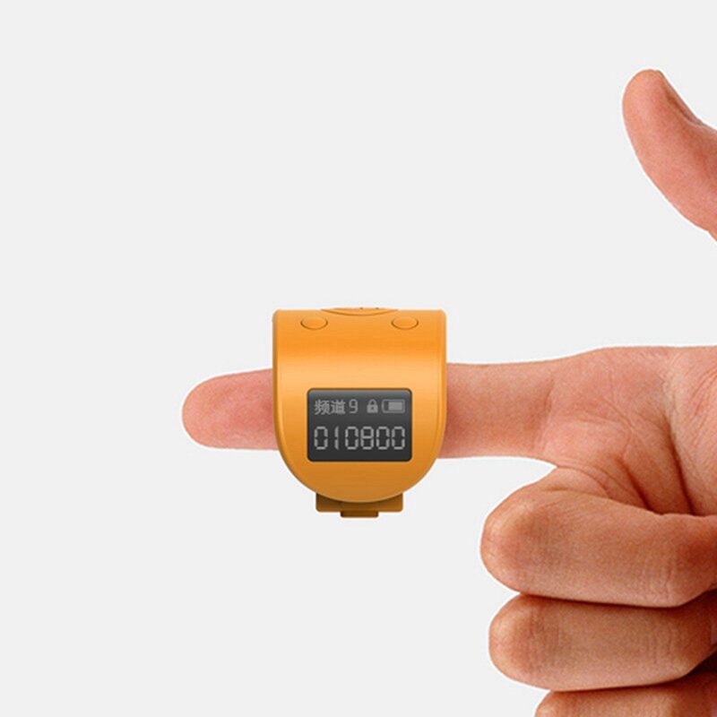 Хит продаж, электронное мини-кольцо для пальцев TTKK 3X с цифровым ЖК-дисплеем, 6-значный перезаряжаемый счетчик, черный