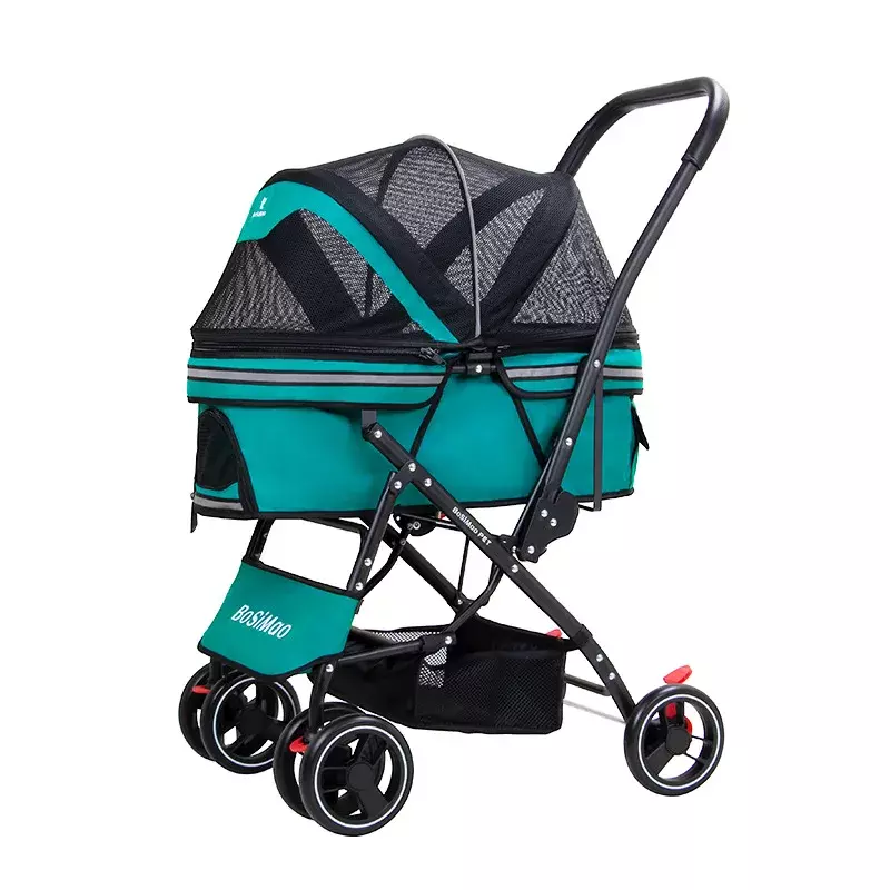 Puppy Stroller Cat Dog Outgoing Cart Light and Foldable Pet Cart Breathable High Appearance Small Dog Color Options Dog Cart New