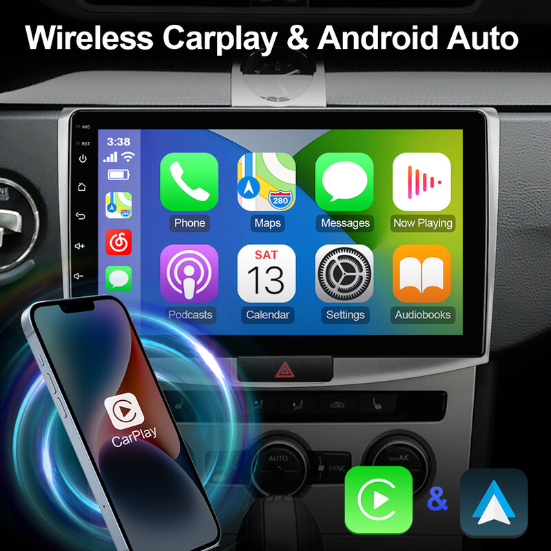 Isudar-Autoradio Android 12, 8 cœurs, GPS, Carplay, caméra DVR, sans 2DIN, pour voiture VW/Volkswagen Passat B7 CC Gods T72