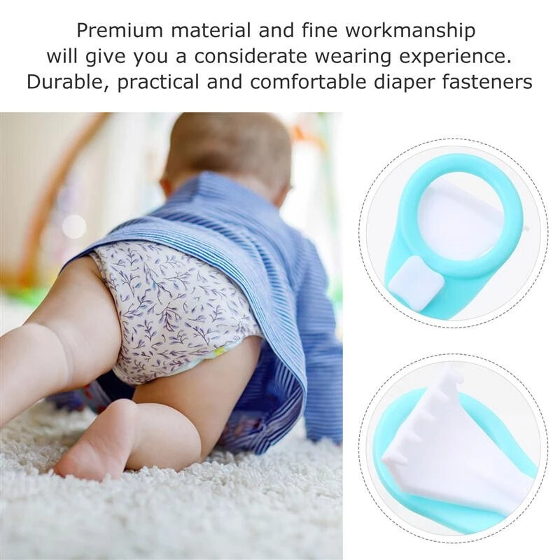 Attaches de couche-culotte en tissu pour bébé, boucles de sécurité fixes, attaches de ceinture, Clips de fixation de sac à couches