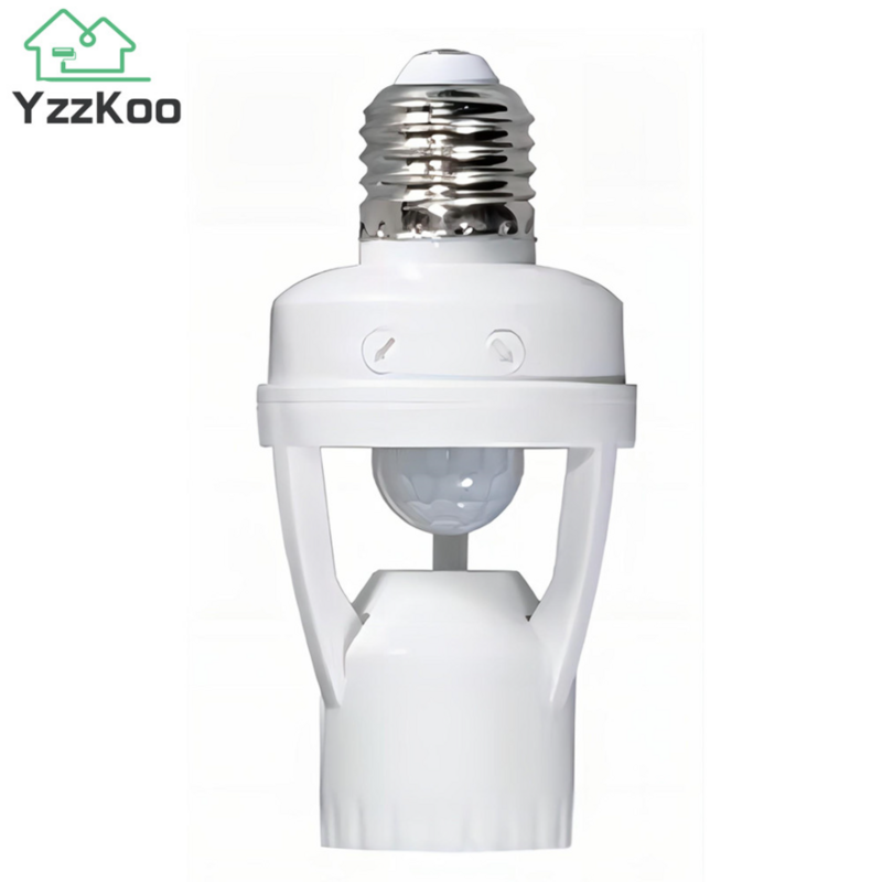 YzzKoo 360 Graus PIR Indução Humana Sensor de Movimento LED Night Lamp Socket Base E27 AC 85V-265V Atraso Tempo Interruptor Ajustável