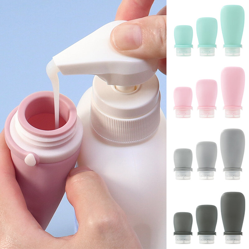 化粧品用の詰め替え可能なシリコンボトル,透明な容器,ボトル,空の容器
