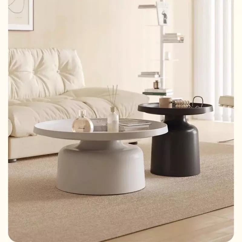 Muebles de estilo nórdico para sala de estar, mesa de centro redonda creativa de alta gama, mesa auxiliar Simple y moderna de lujo, mesa pequeña