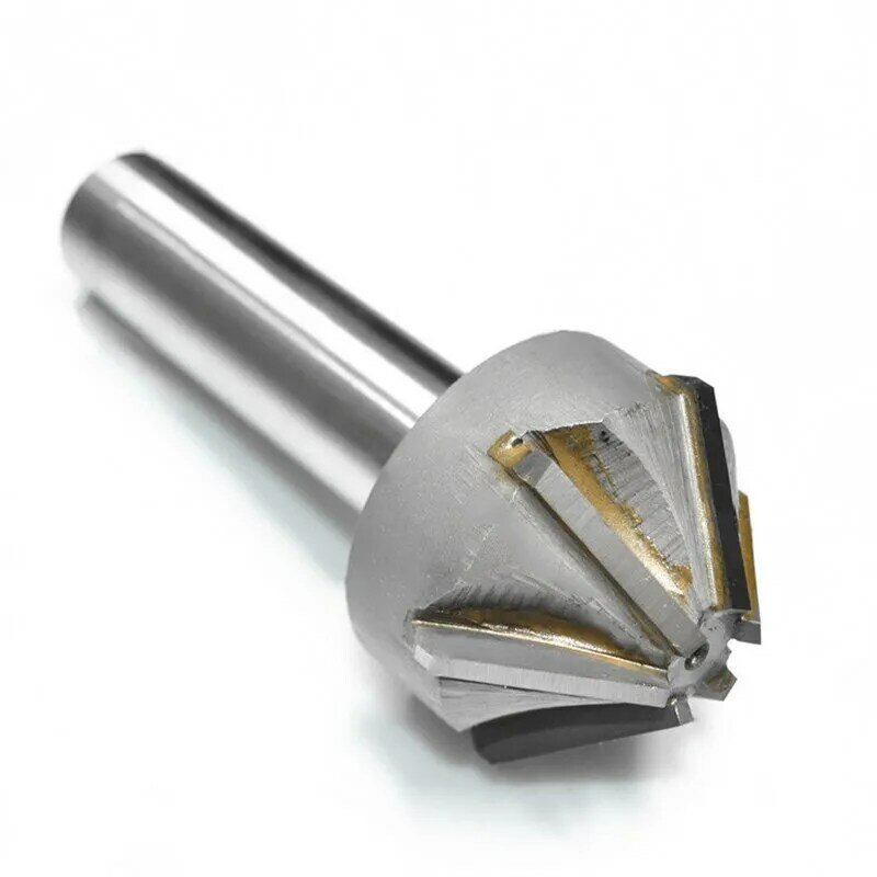 XCAN Chamfer Milling Cutter with Brazing Carbide Blade 16-40mm,60/90 Degrees Chamfering Cutter,CNC Metal Milling Tools