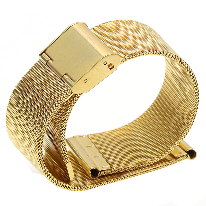 Bracciale Milanese universale 12 14 16 18 20mm 22mm 24mm cinturino in acciaio inossidabile argento cinturino di ricambio per Smart Watch