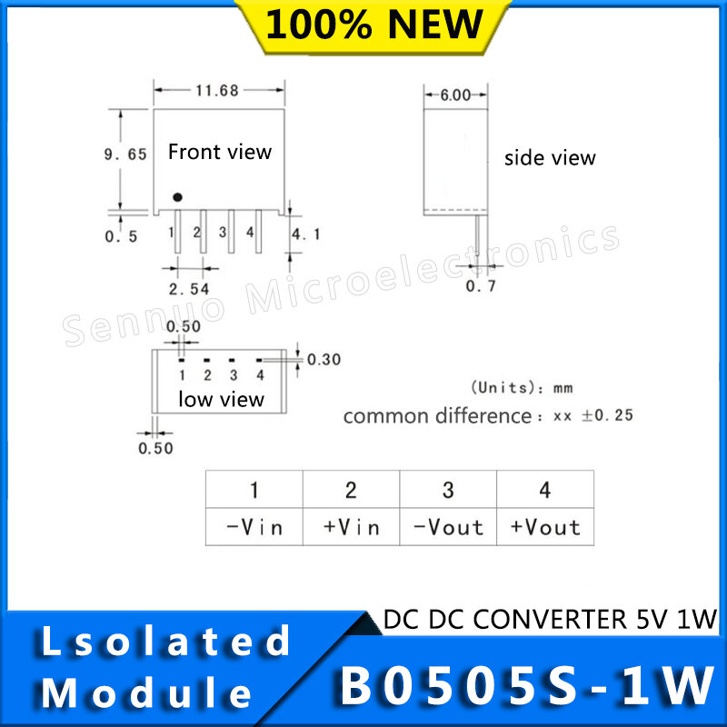 Module d'alimentation d'isolation DC-DC original, nouveau Module isolé B0505S-1W B0505S B0505 SIP-4 5V à 5V/convertisseur cc 5V 1W