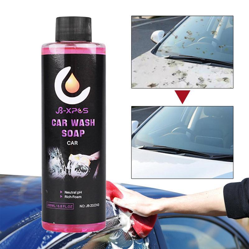 Sabun cuci mobil 200ml, cairan cuci mobil dan air lilin cat cermin bersinar kristal semprotan lilin pelapis cuci mobil untuk mobil